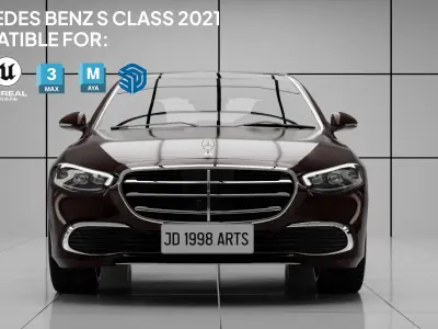 Mercedes Benz 5 class 2021 with Showroom 3D model