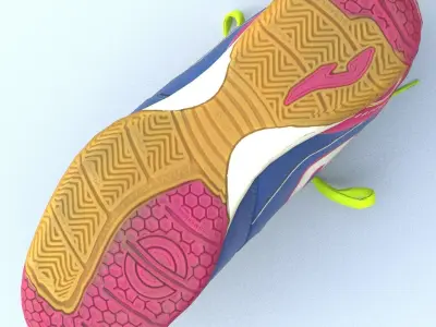 Sneaker Low Poly soccer shoe Low-poly 3D model