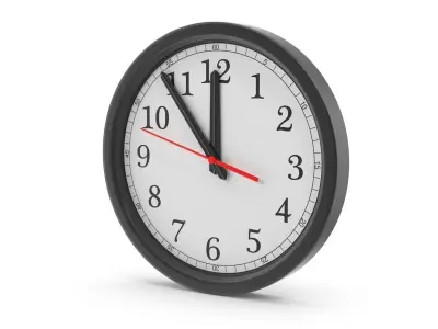 Wall Clock Low-poly 3D model