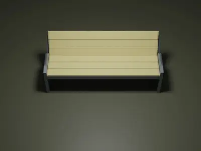 Bench Free low-poly 3D model