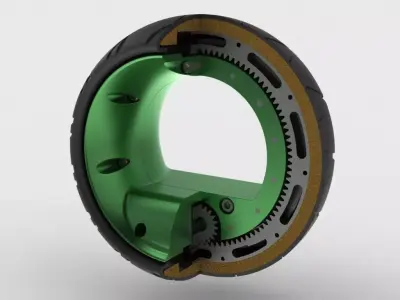 Hubless Wheel MK-I Concept Free 3D model