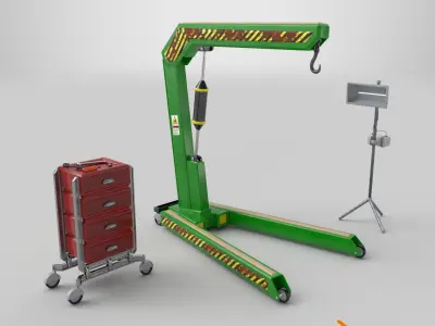 Mini crane 3D model