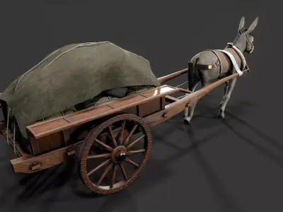 donkey Car Low-poly 3D model