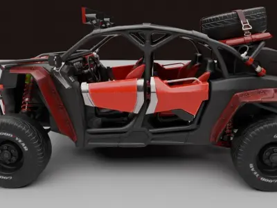  Buggy Car 111 Low-poly 3D model