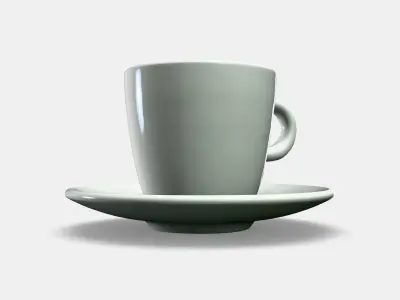 FARGKLAR Cup with saucer 1 Low-poly 3D model