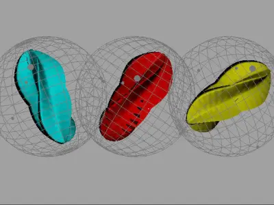 Marble balls Low-poly 3D model