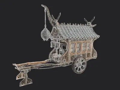 Japanese Ramen-Food Cart PBR Low-Poly Low-poly 3D model