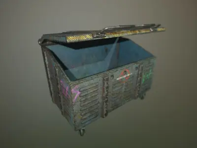 futuristic Skip - Dumpster Low-poly 3D model