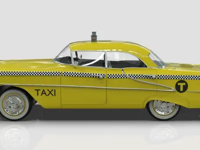 Oldsmobile Super 88 Taxi 1955 Low-poly 3D model