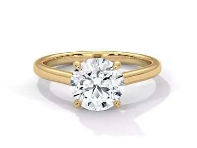 solitaire ring with detail images and 360 render videos 105 3D print model
