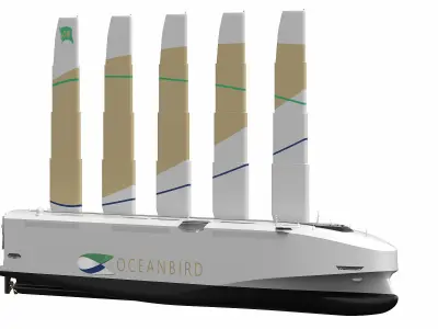 Oceanbird is a large  wind-powered vessel 3D model
