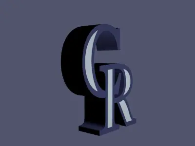Colorado Rockies Team Logo 3D model
