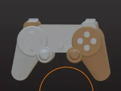Game controller Low-poly 3D model