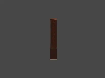 Victorian Column  Low-poly 3D model