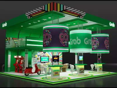GRAB Booth Exhibition 3D model