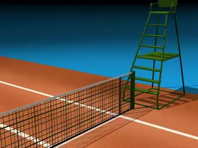 Tennis field 3D model