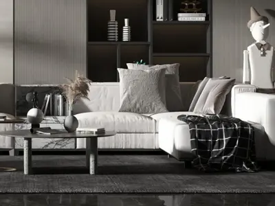 Luxury Room Style Modern Living 3D model