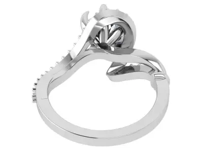 Round Diamond Twisted Ring 4368 3D print model