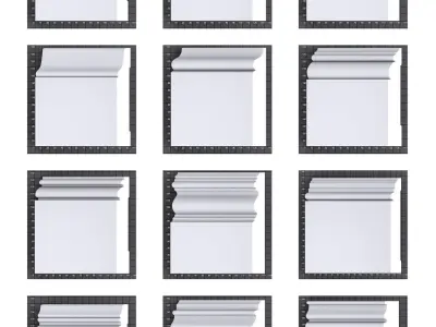 Architectural moldings - Baseboards-A 3 3D model