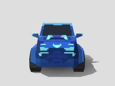 Low-Poy Truck Free low-poly 3D model