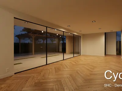 Modern villa 2021 Blender Eevee and Cycles 2 without furniture Low-poly 3D model