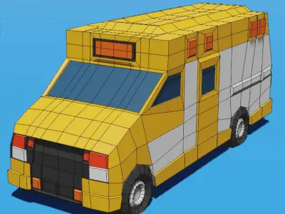 Low Poly Cars Pack Low-poly 3D model