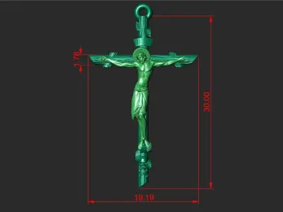 A CROSS WITH A CRUCIFIX 3D print model