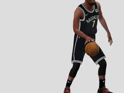 3D Rigged Kevin Durant NBA Low-poly 3D model