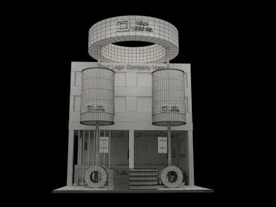  Booth Exhibition Stand a592a  3D model