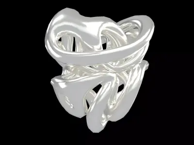 Abstract Heart Shape v2 001 Low-poly 3D model