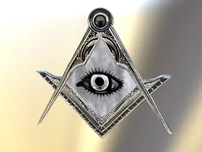All Seeing Eye Masonic Emblem 3D model