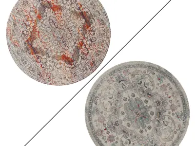 Round Rug Set 150 3D model