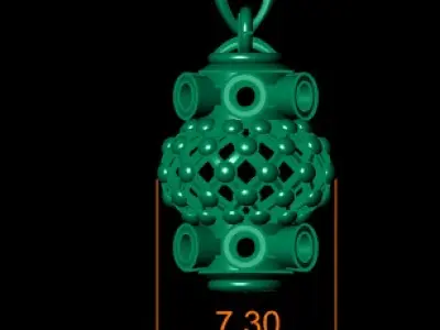 LUXURIOUS STYLE GOLD PENDANT 3D PRINTABLE MODEL 3D print model