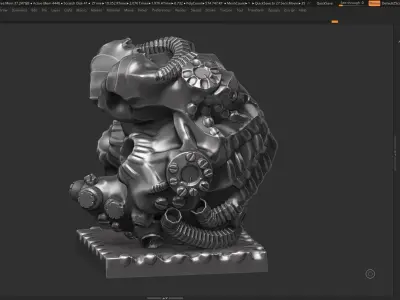 Modern Abstract robotic sculpture 3d print model 127 3D print model