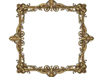 Carved Picture Frame 3D model
