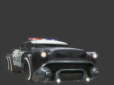 Futuristic flying car 4 3D model