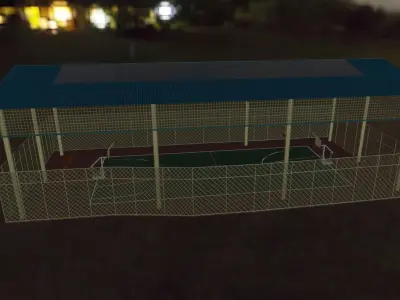 Basketball Court Low-poly 3D model Low-poly 3D model