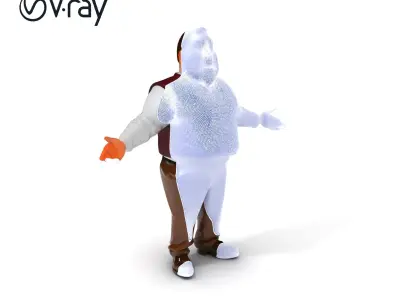 Friendly Neighbor Character Model in Casual Attire with PBR T... Low-poly 3D model