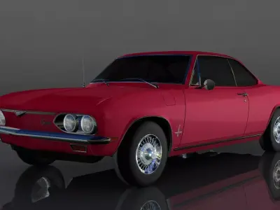 Chevrolet Corvair Monza Low-poly 3D model