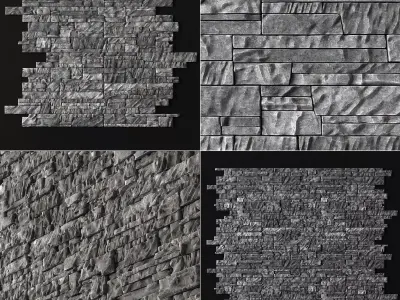 Wall clincer brick rock n2 3D model