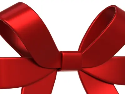 Christmas Bow Ribbon 60 Low-poly 3D model