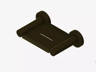 Soap Dish - Wall - Luxury - Round - Round Plate Low-poly 3D model