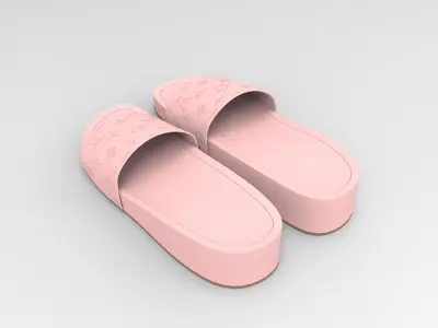 Louis Vuitton Jumbo Flatform Mule Low-poly 3D model