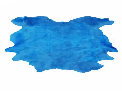 Blue Cowhide Rug 3D model