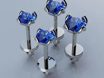 Earring Carnations 3D print model