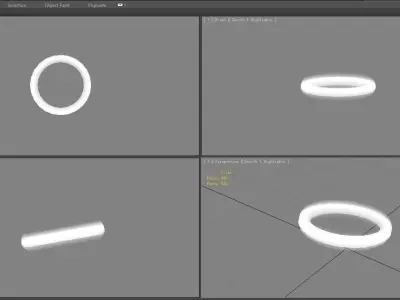 Cartoon angel halo - Head decoration Low-poly 3D model