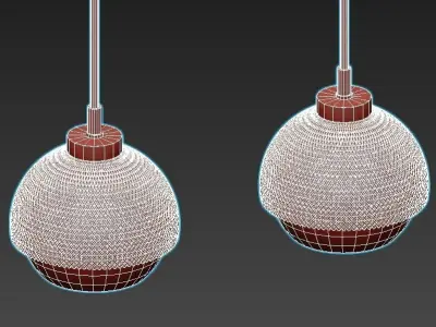 nocciola-50106-3 three light pendant 3D model