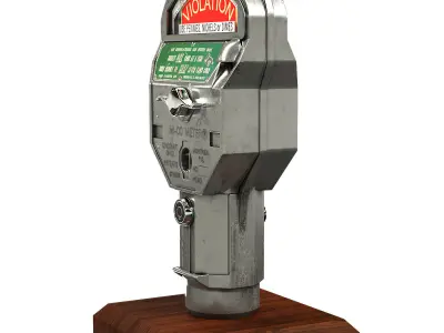 Retro Parking Meter 3D model