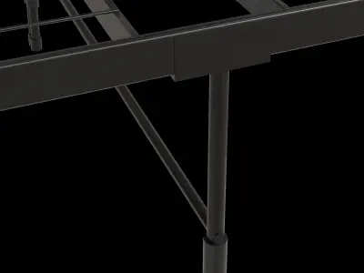 King Metal Platform Bed Frame 3D model