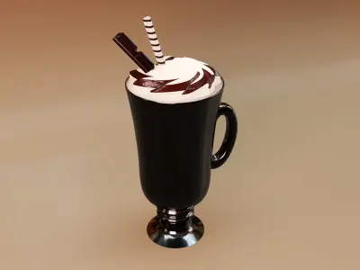 Moca Mix - Coffee Chocolate and Chantilly 3D model